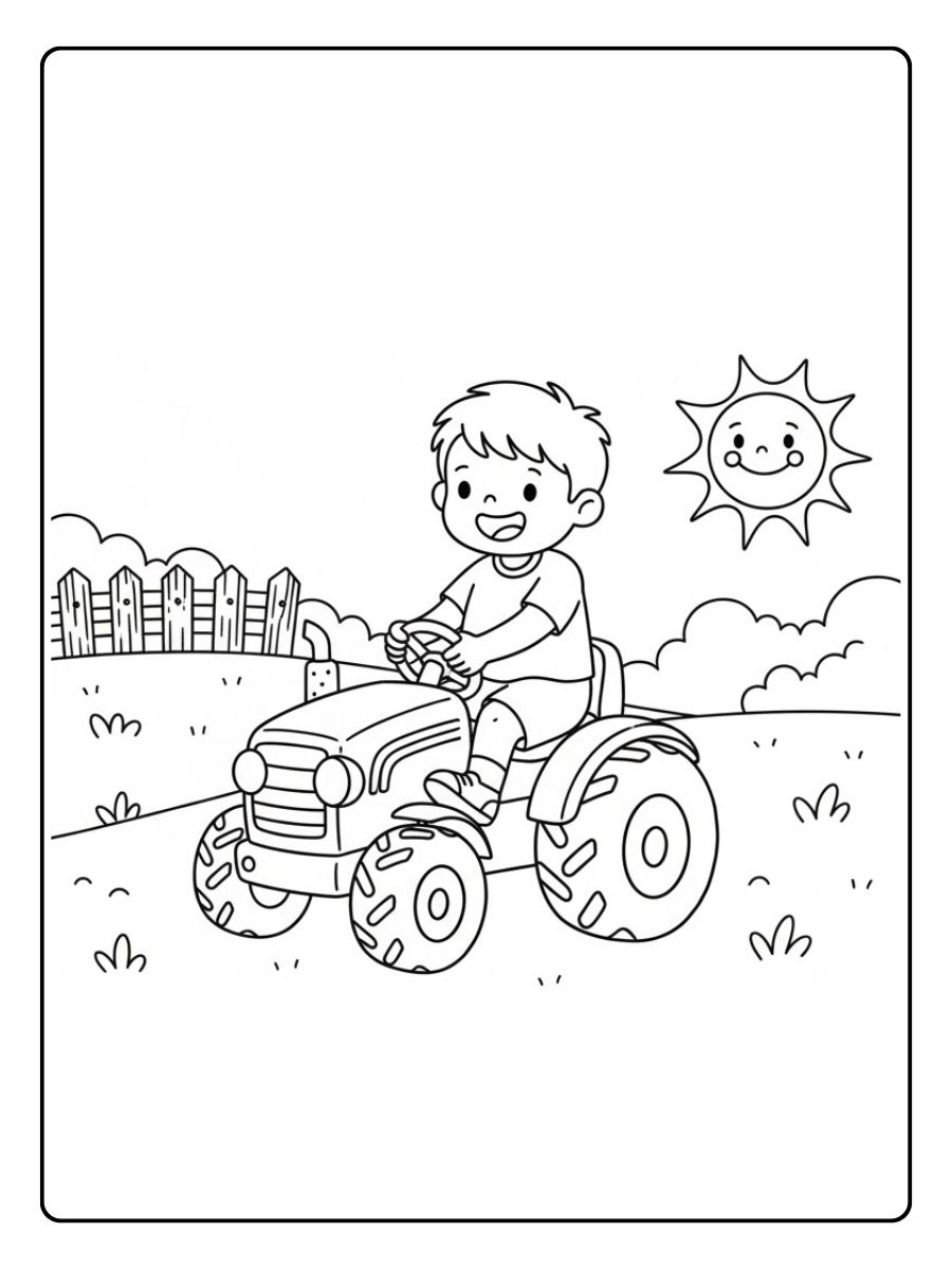 Traktor Ausmalbild Kind