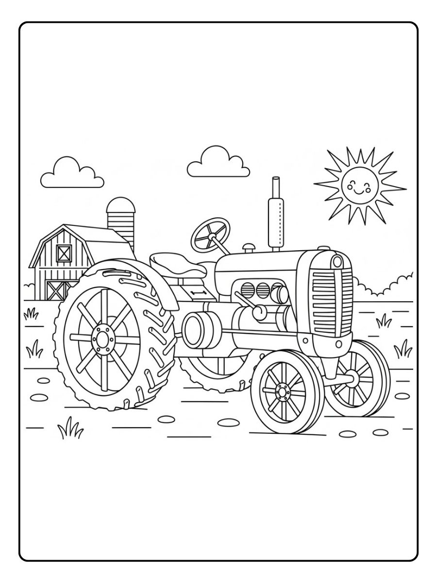 Traktor Ausmalbild Klassisch