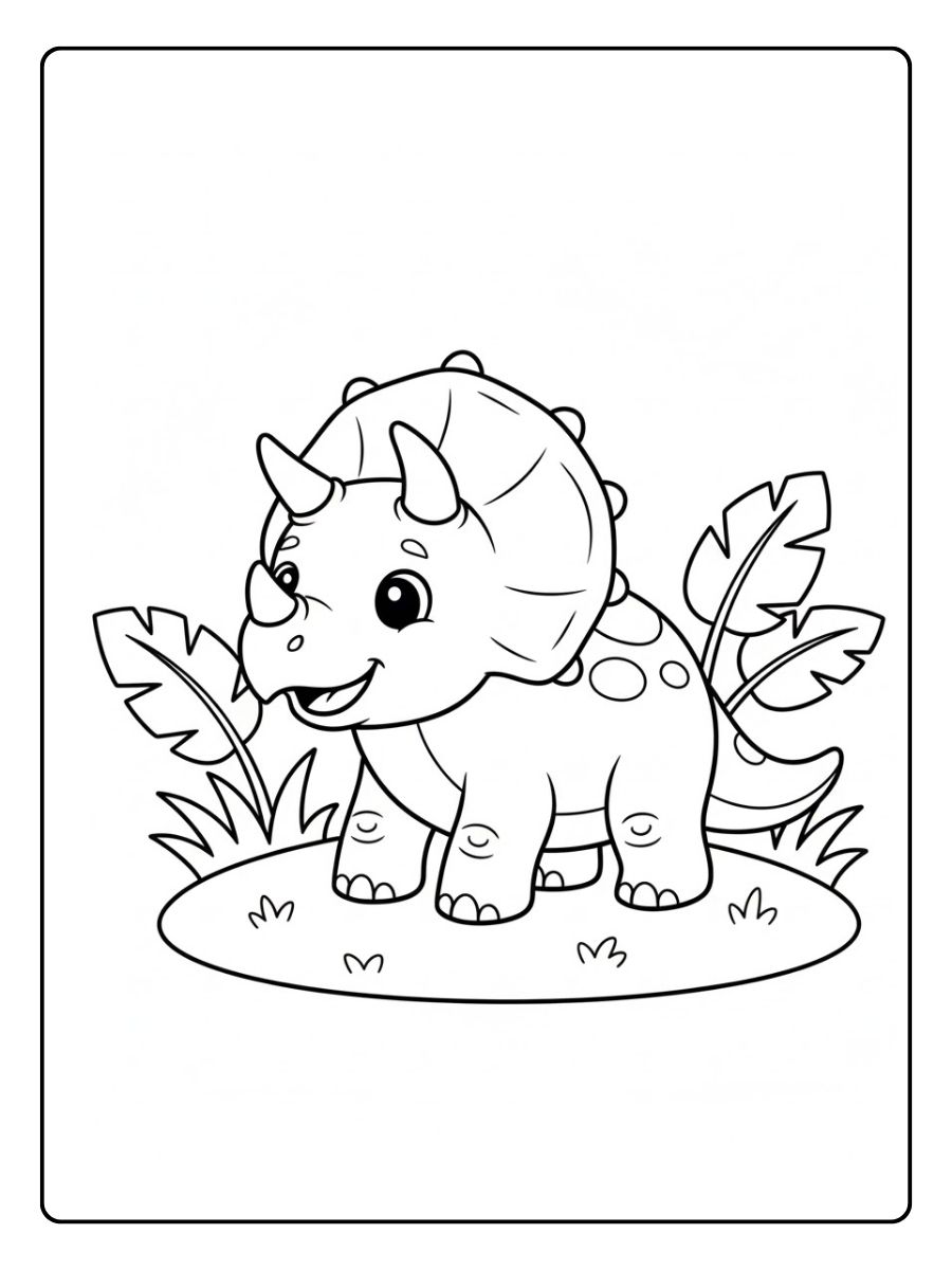 Triceratops Ausmalbilder Dinosaurier