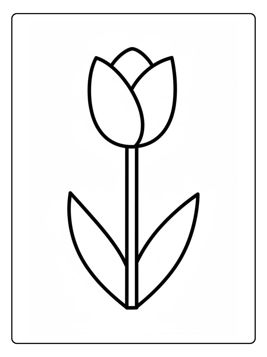 Tulpen Blume Ausmalbild