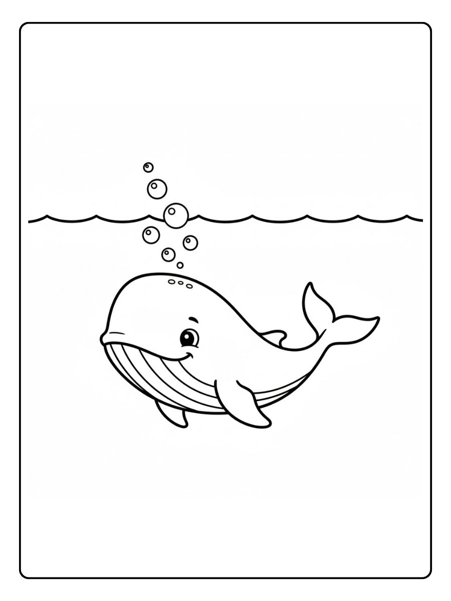 Unterwasserwelt Ausmalbild Wal