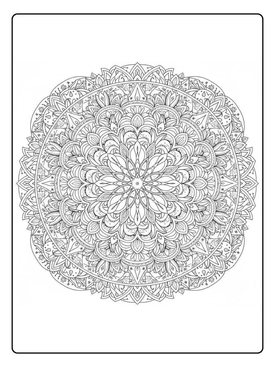 ausmalbilder einhorn mandala für erwachsene