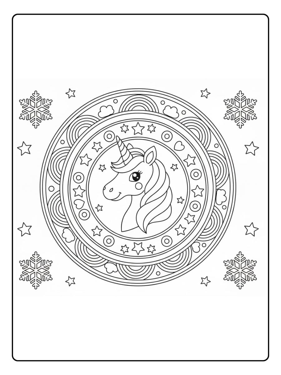 ausmalbilder einhorn mandala mit sprüchen