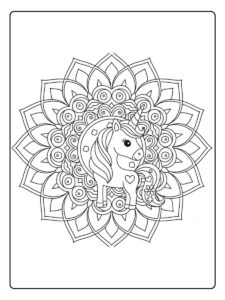 ausmalbilder einhorn mandala zum ausdrucken