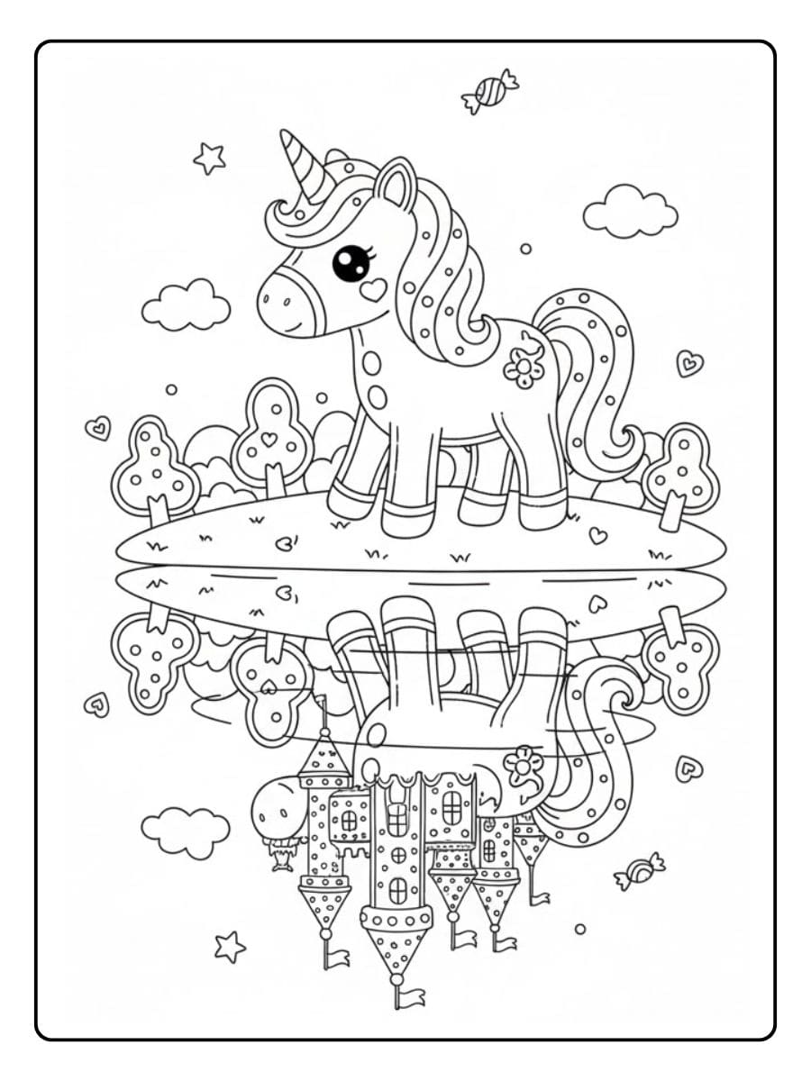 einhorn am see mit schlossreflexion