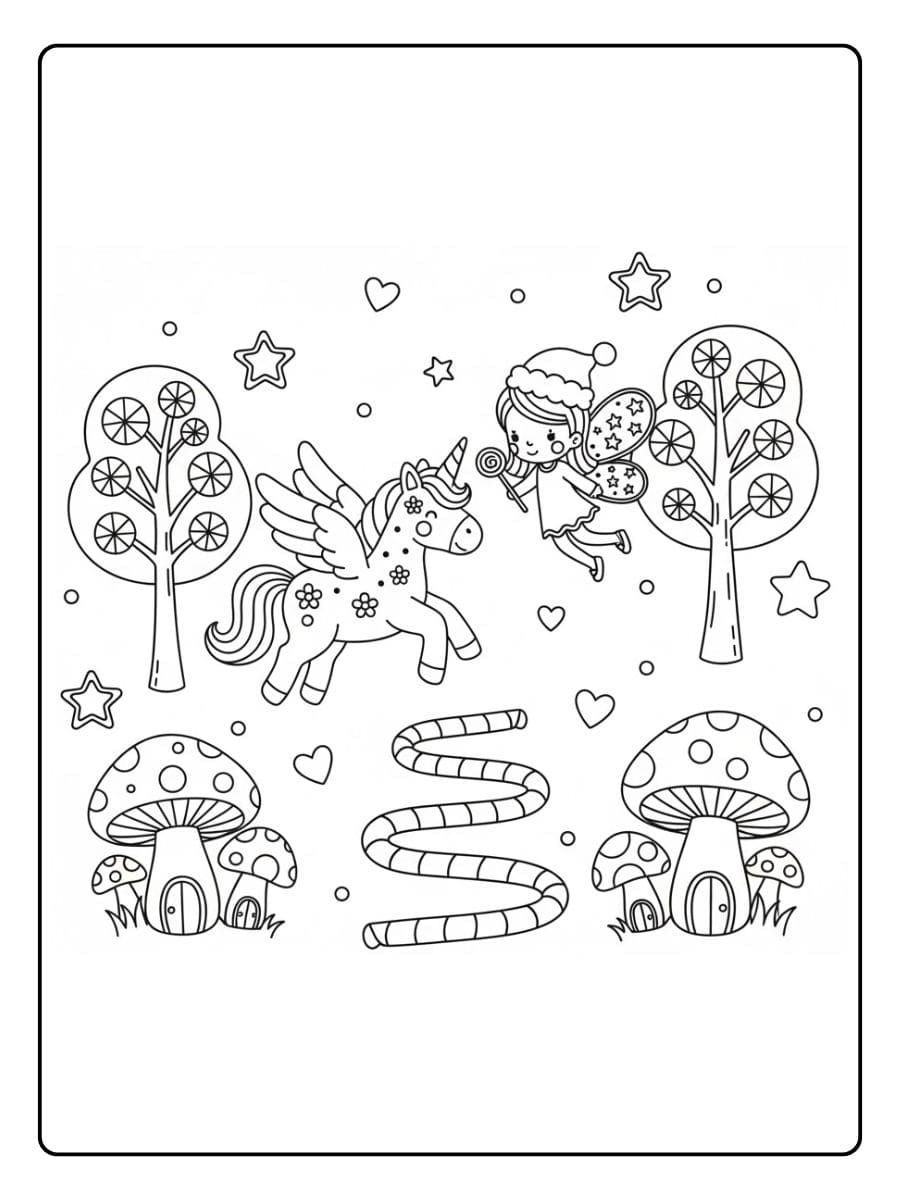 einhorn und fee im zauberwald