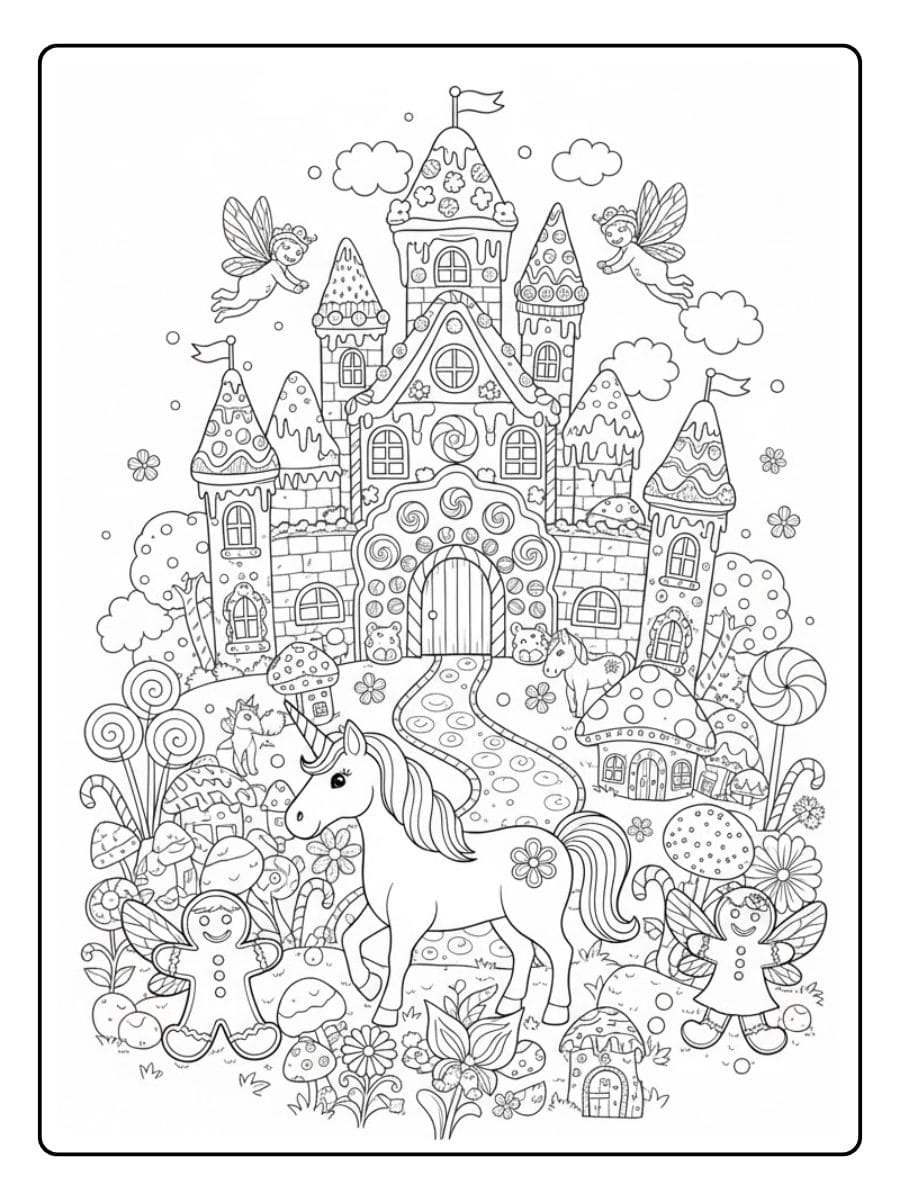 feengarten vor dem einhorn schloss