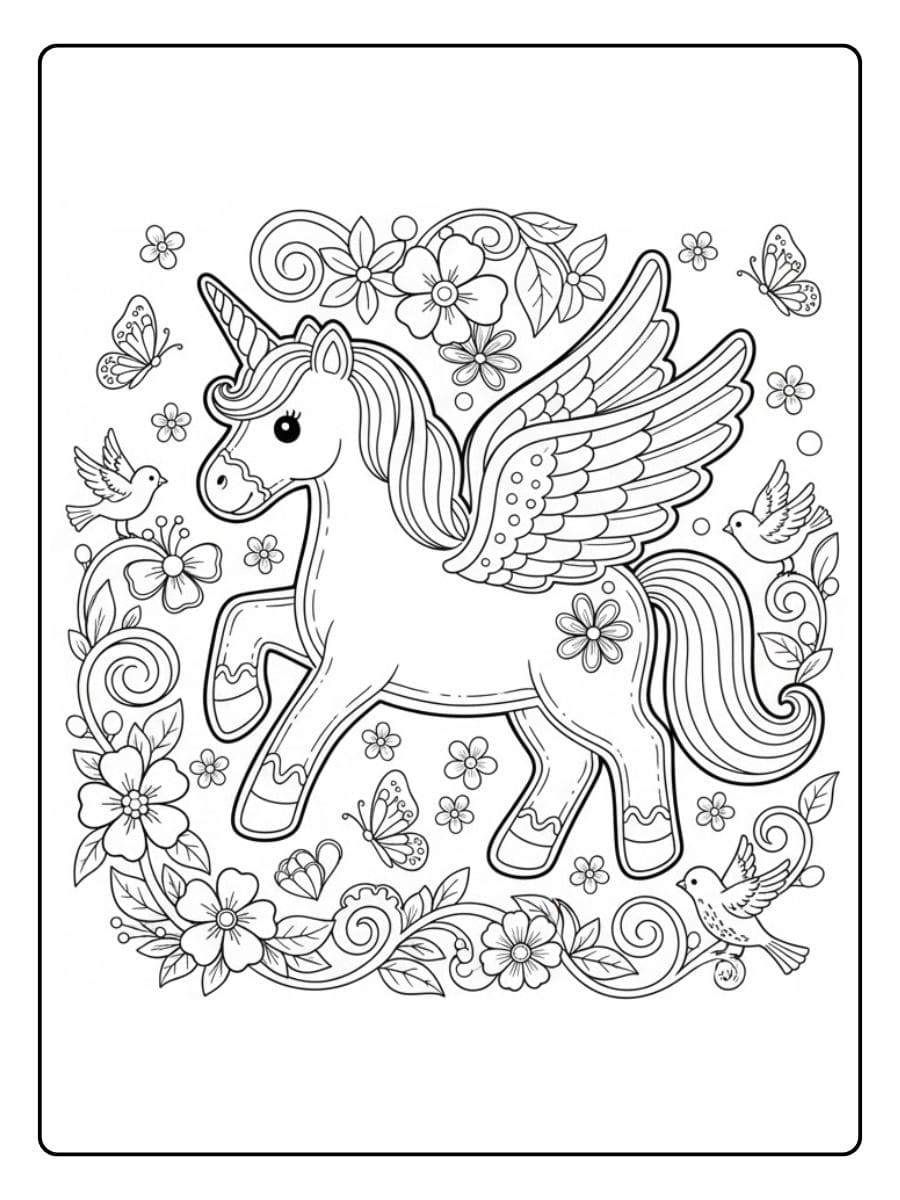 pegasus einhorn im frühling