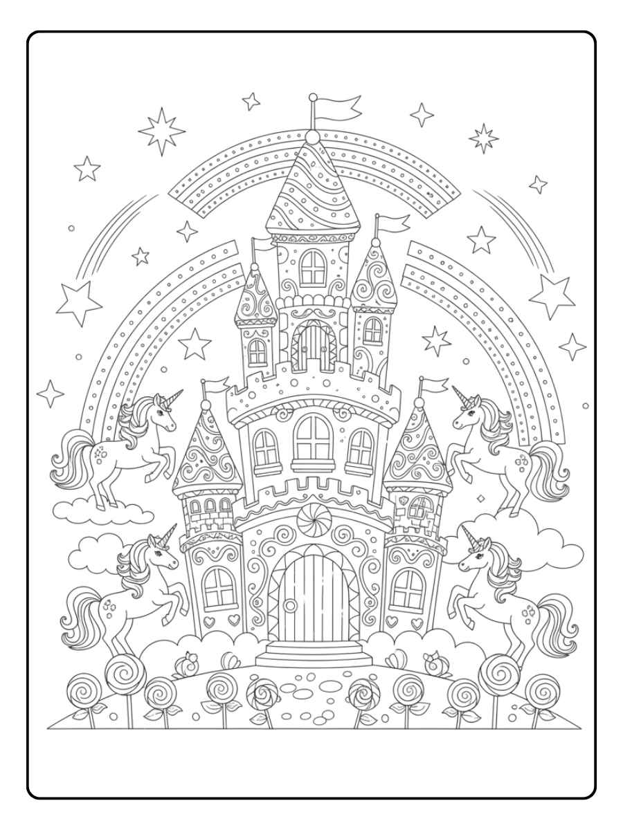 unicorn academy ausmalbilder für kreative kinderhände