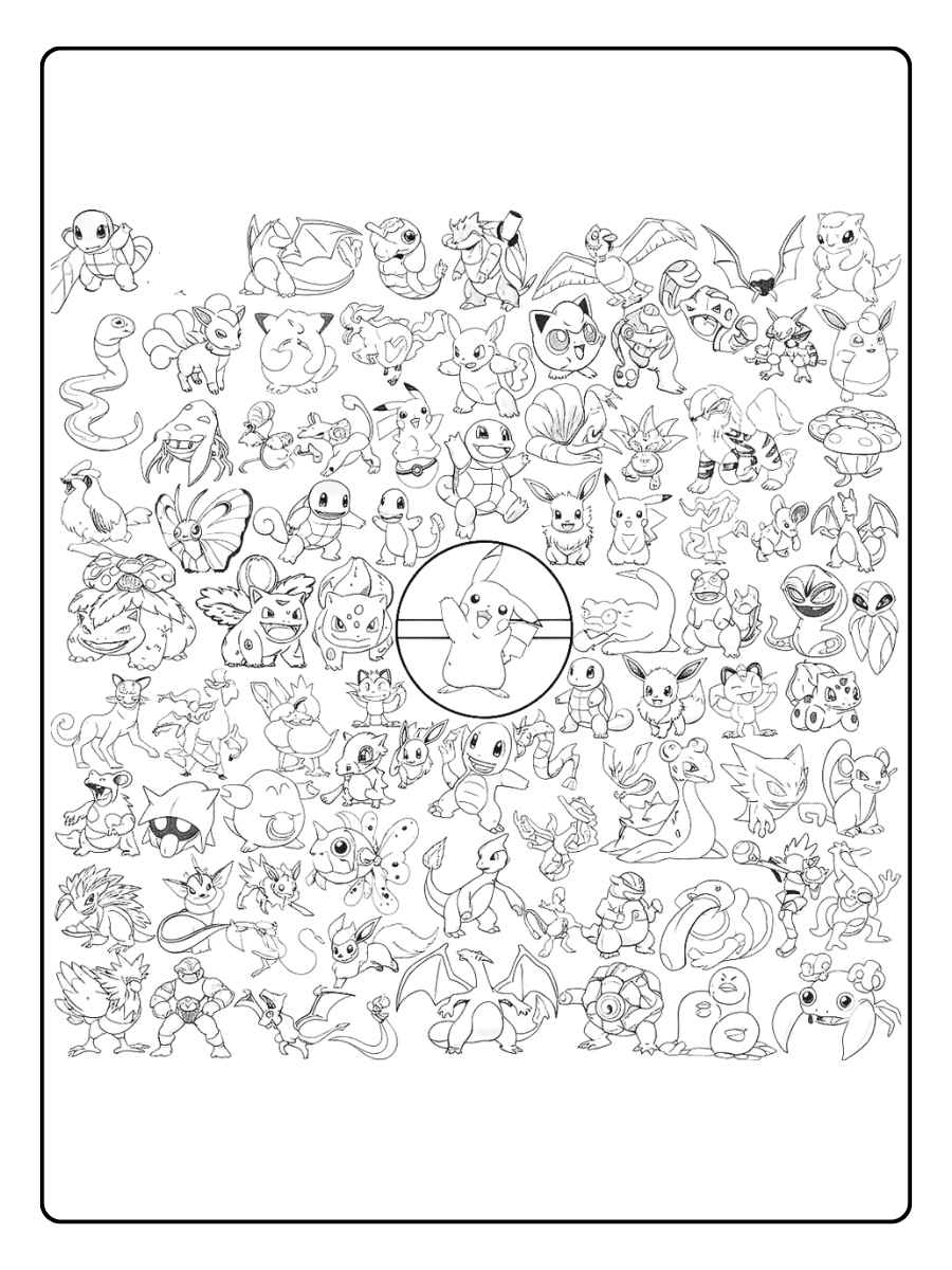 Ash und Pikachu Winken pokemon ausmalbilder