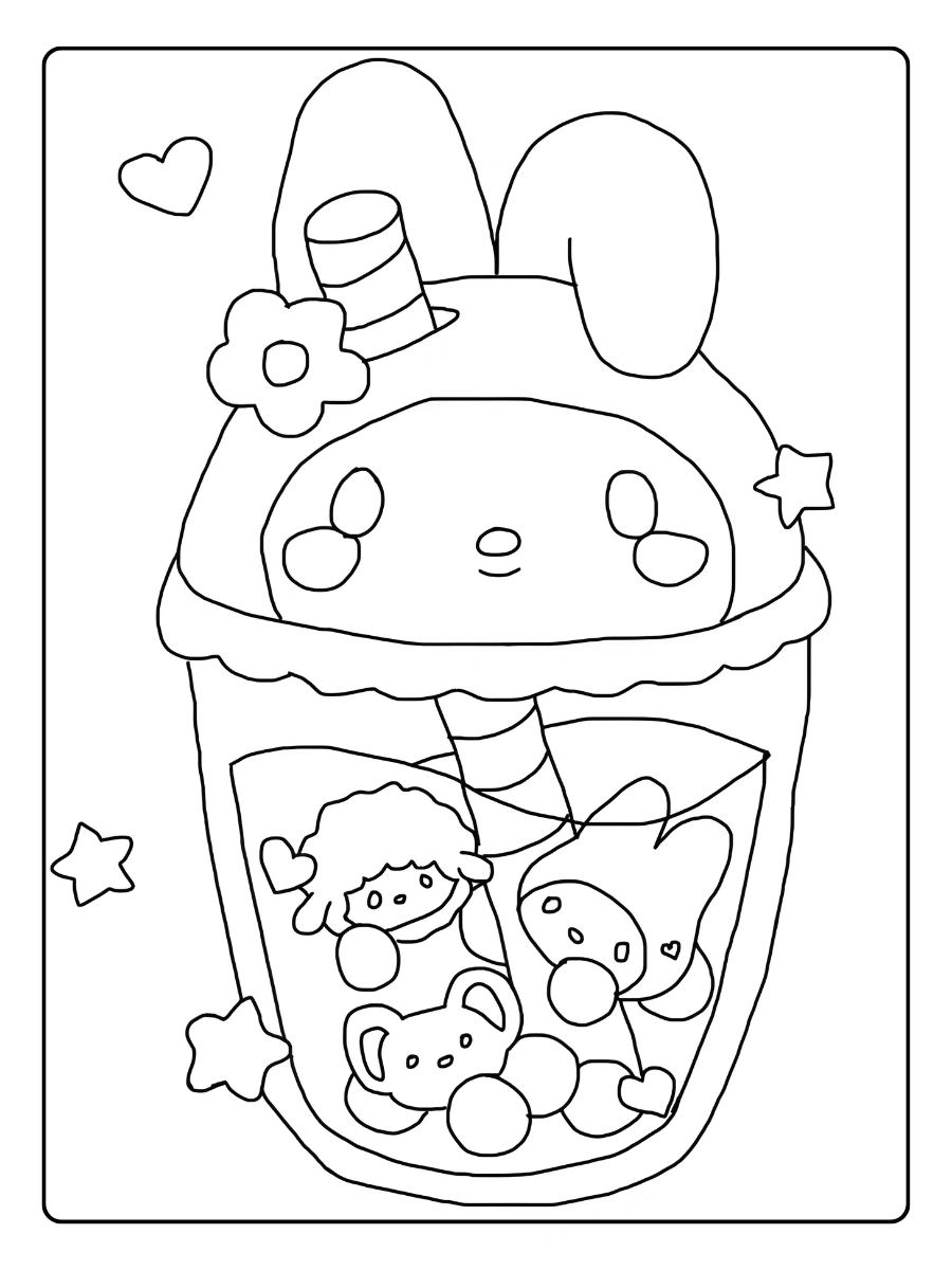 Ausmalbilder Kawaii Food (1)