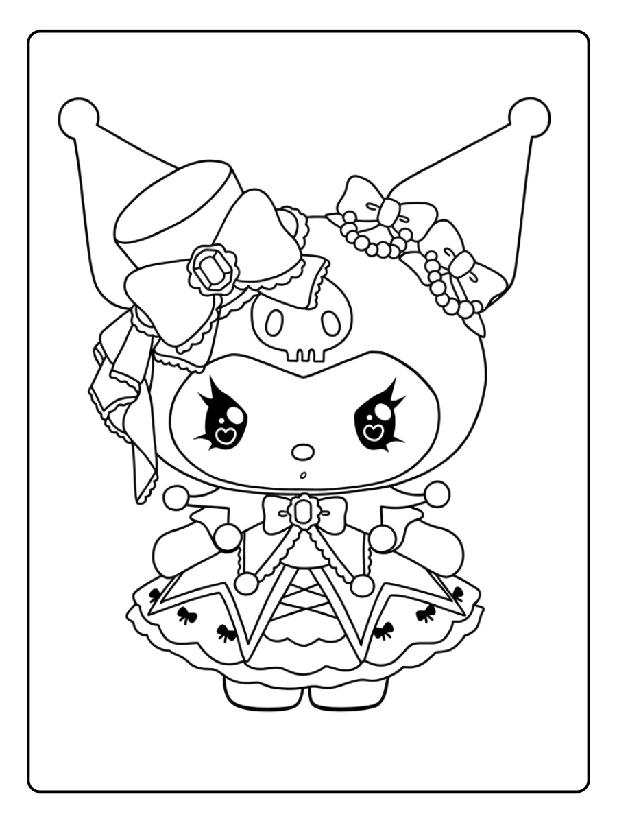 Kuromi Ausmalbilder (13)