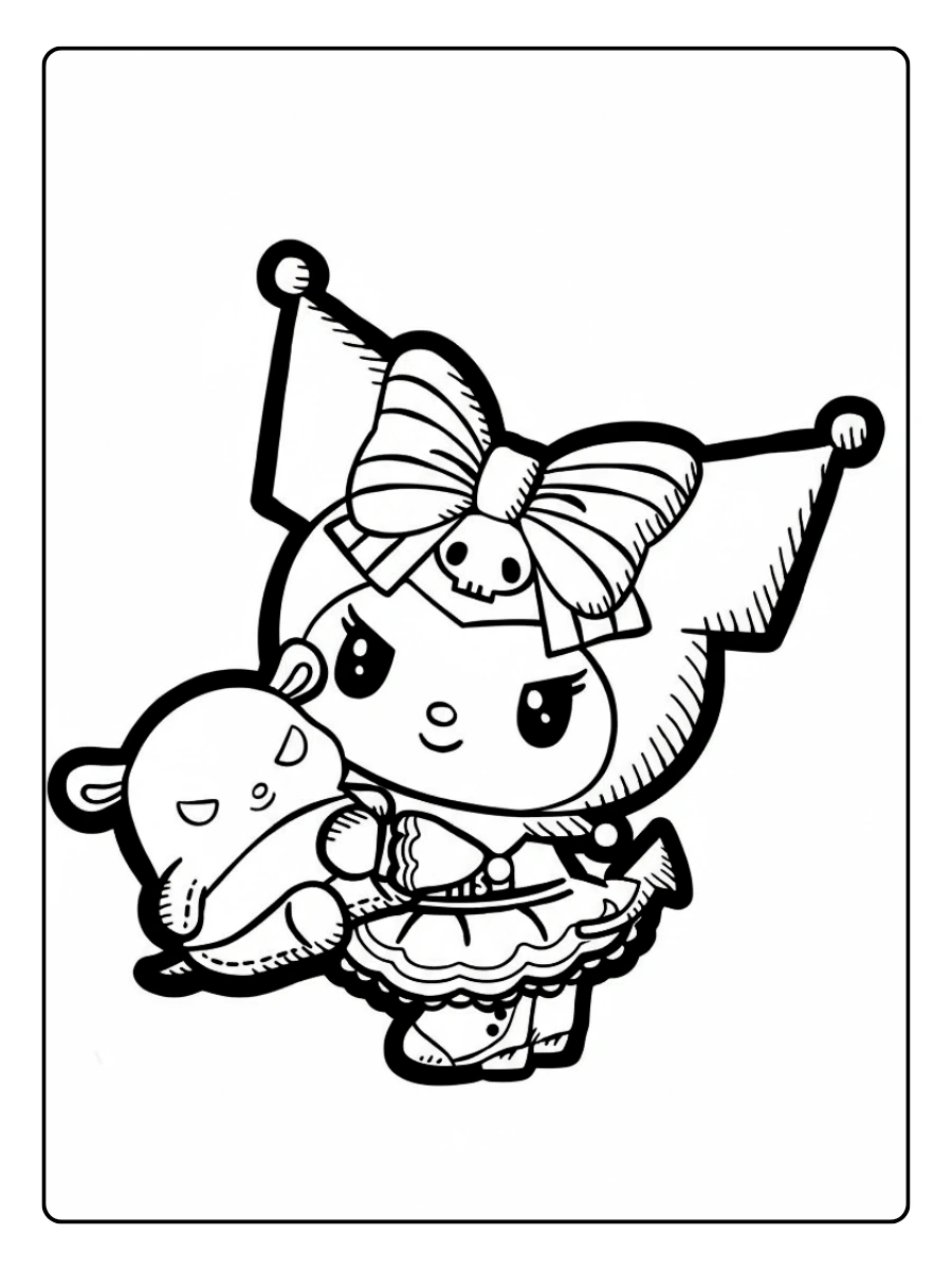 Kuromi Ausmalbilder (14)