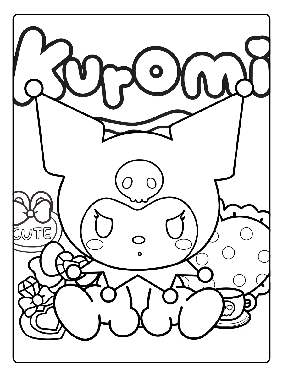 Kuromi Ausmalbilder (15)