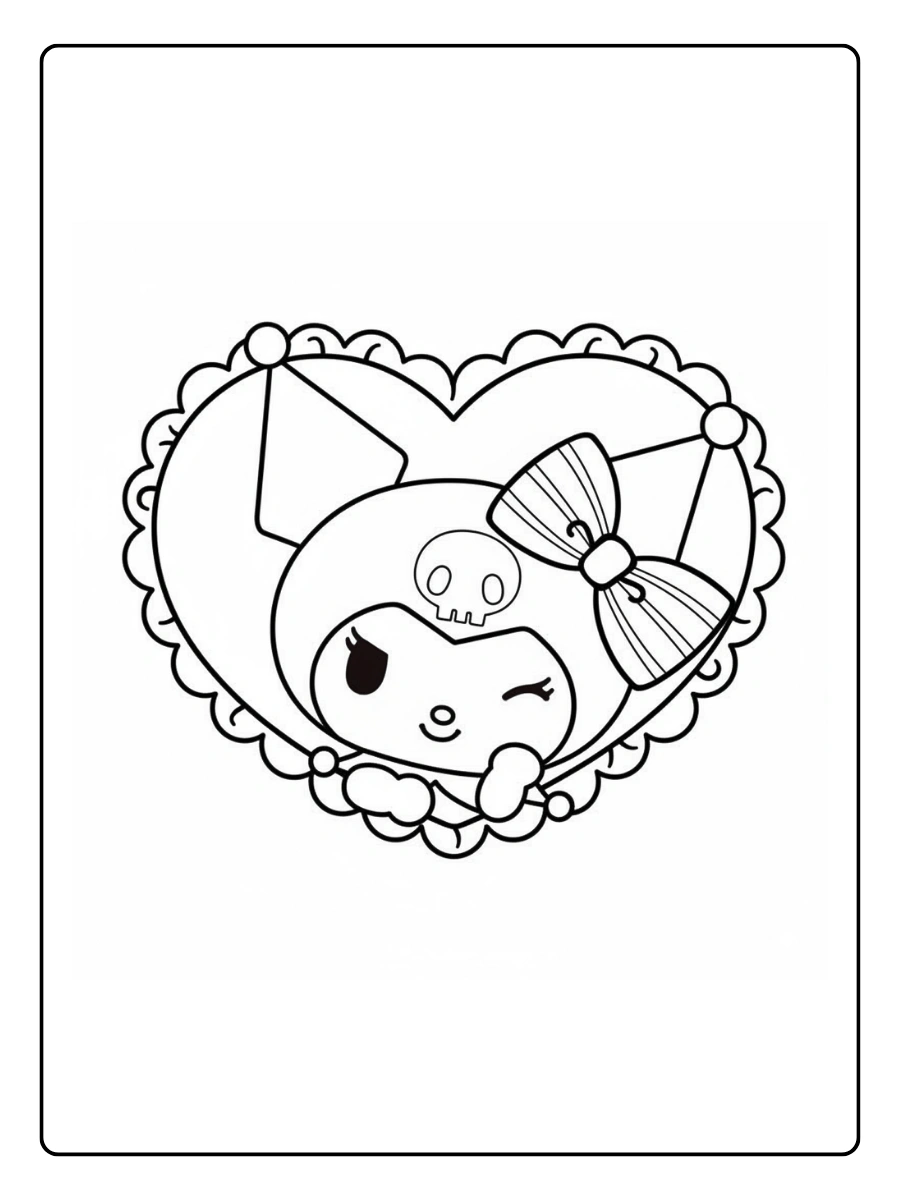 Kuromi Ausmalbilder (16)