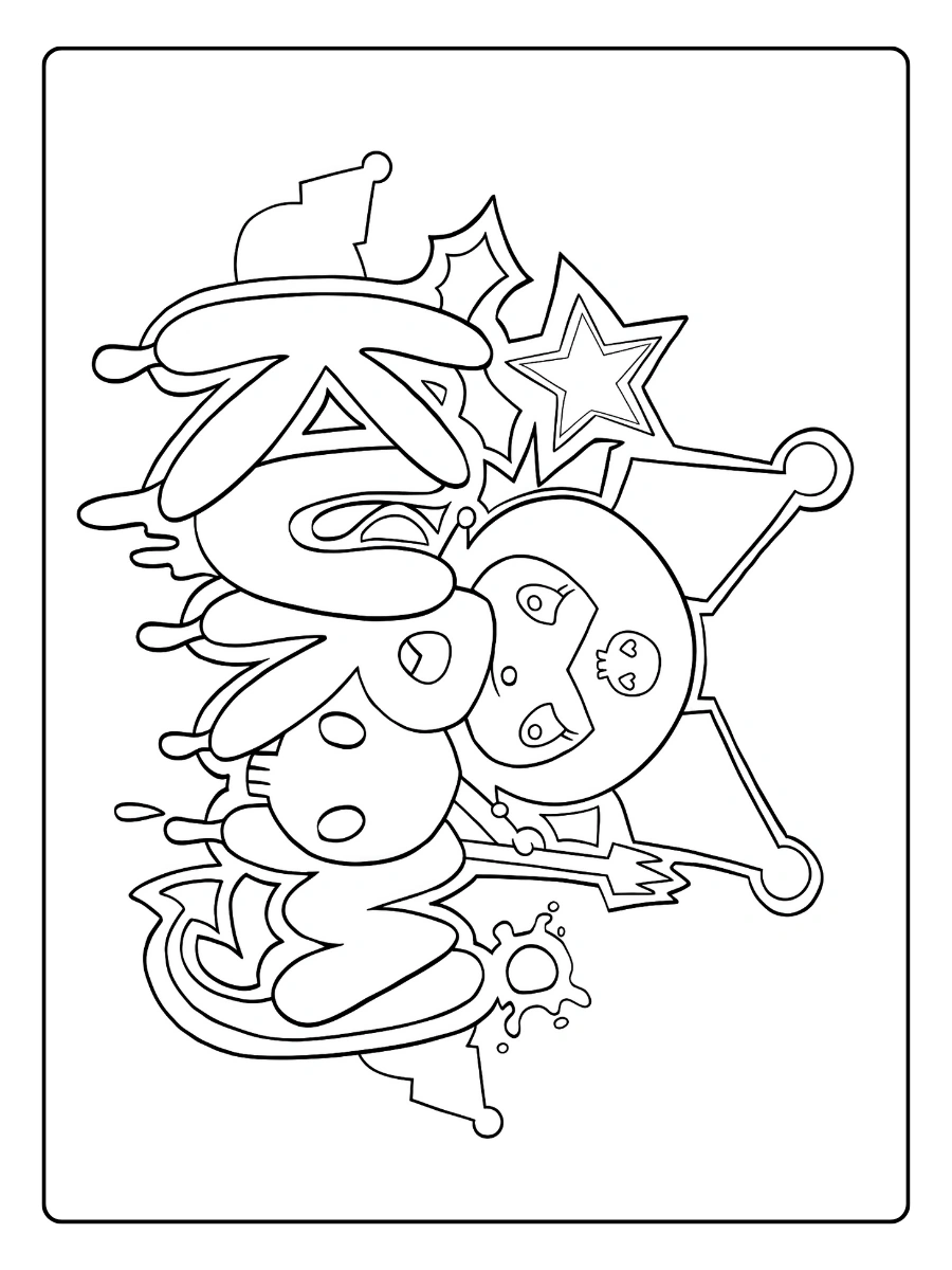 Kuromi Ausmalbilder (2)