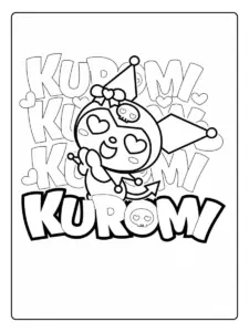 Kuromi Ausmalbilder (3)
