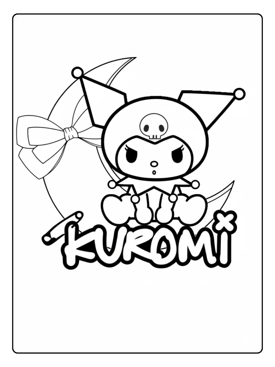 Kuromi Ausmalbilder (6)