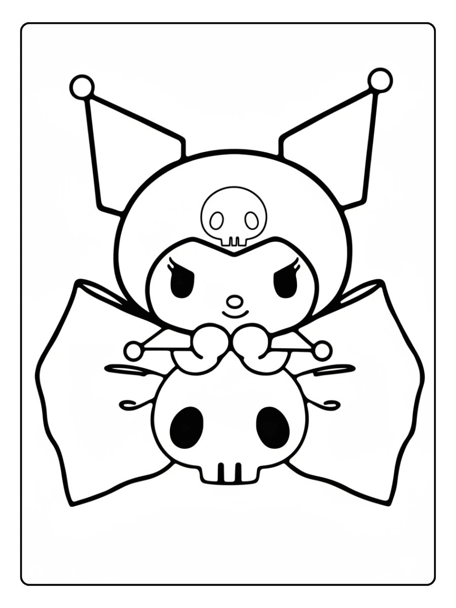 Kuromi Ausmalbilder (7)