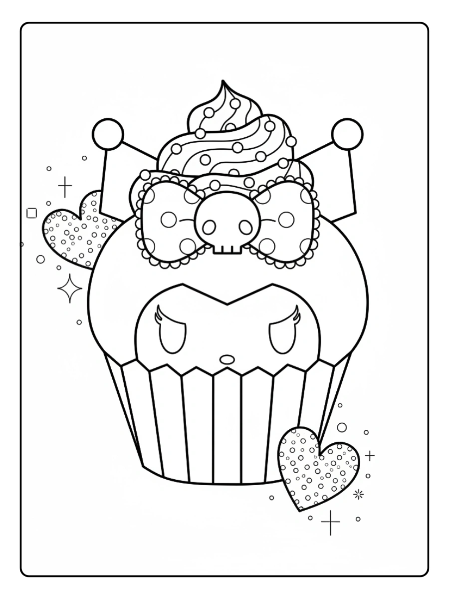 Kuromi Ausmalbilder (8)