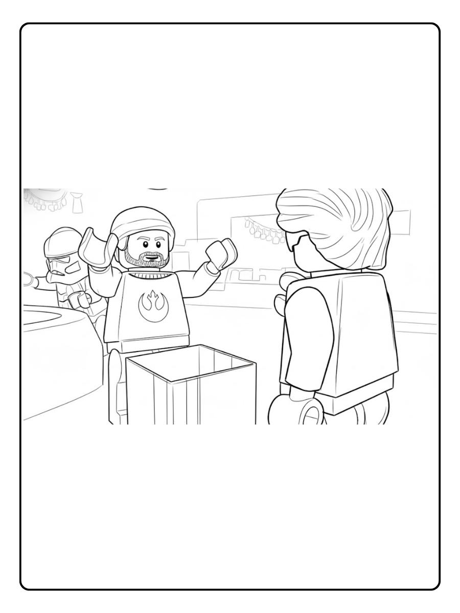 Lego Star Wars Ausmalbilder Kämpfe im Weltraum