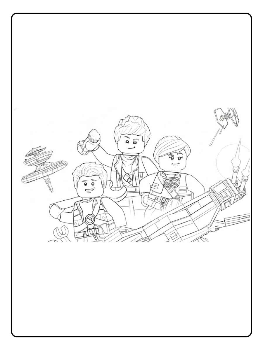 Lego Star Wars Ausmalbilder Minifiguren in Übergröße