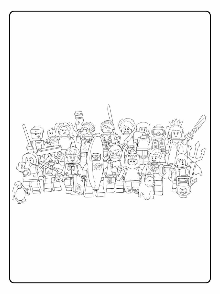 Lustige Lego Ausmalbilder für kleine und große Fans