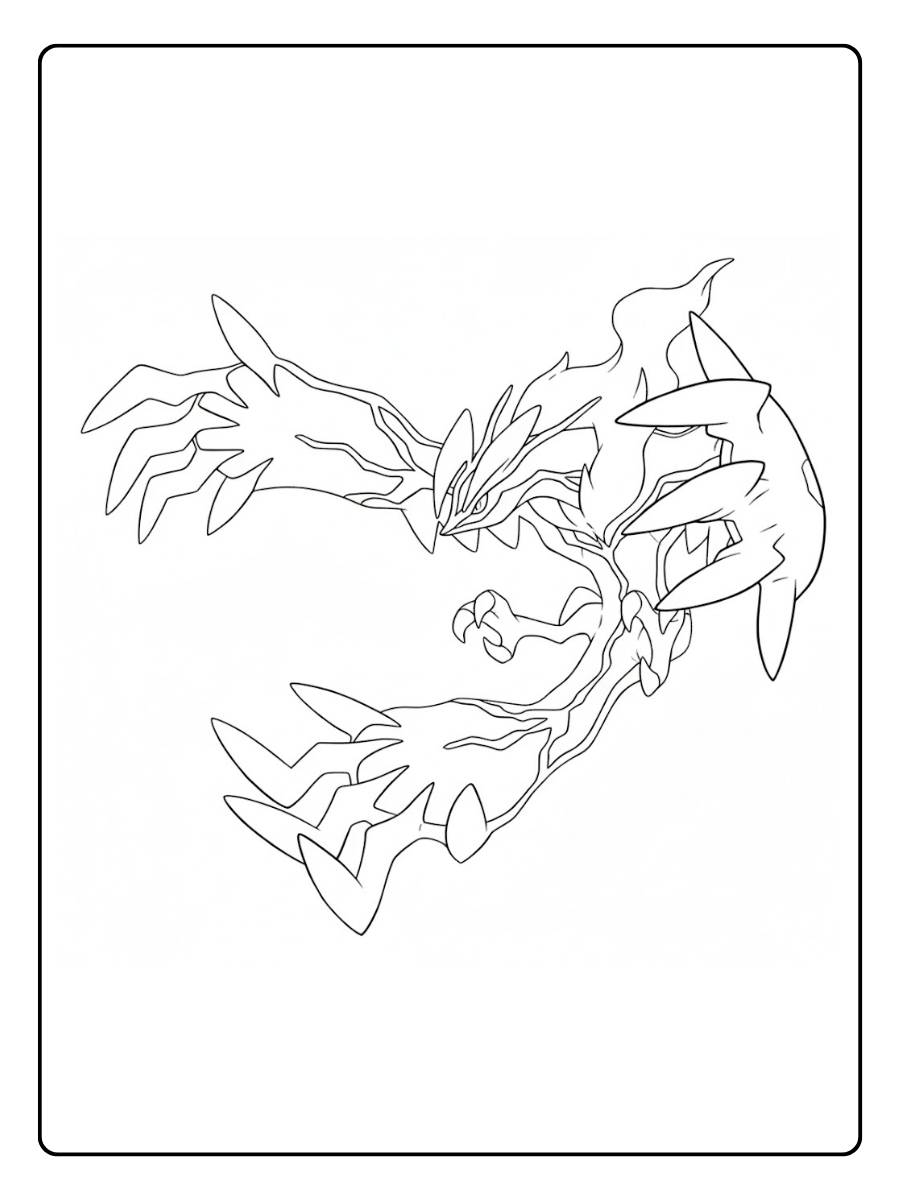 Yktal der Zeströrer des Lebens pokémon ausmalblder legendärer