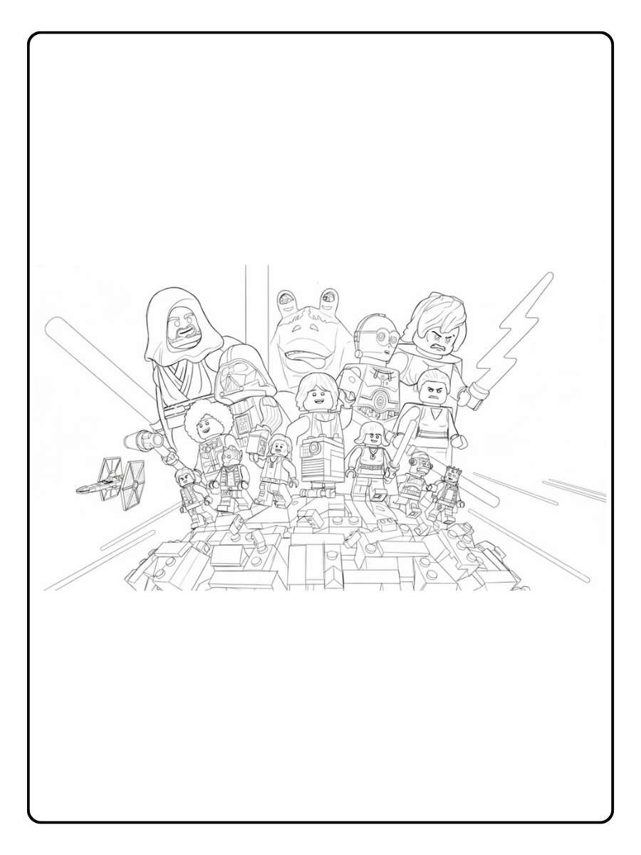 Zum Ausdrucken Coole Lego Star Wars Ausmalbilder