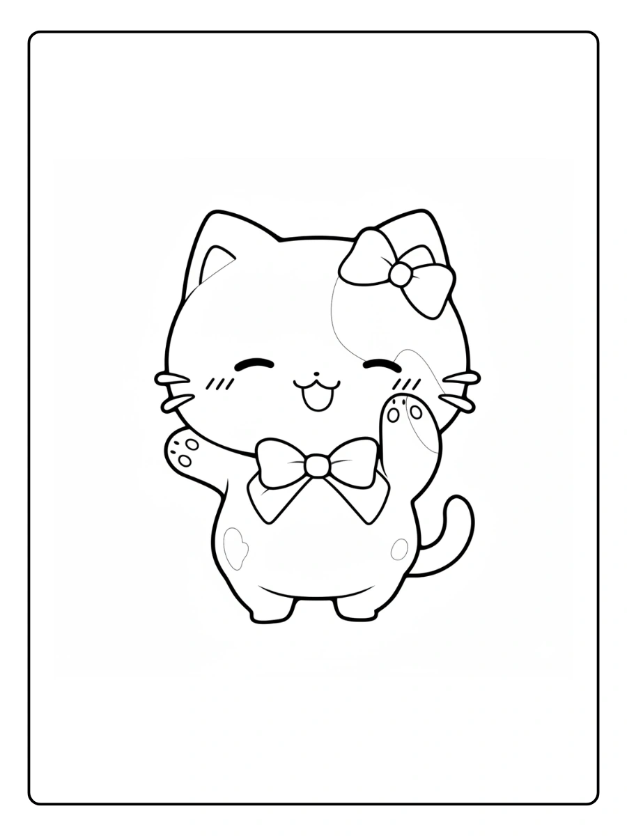 kawaii Ausmalbild Katzen (10)