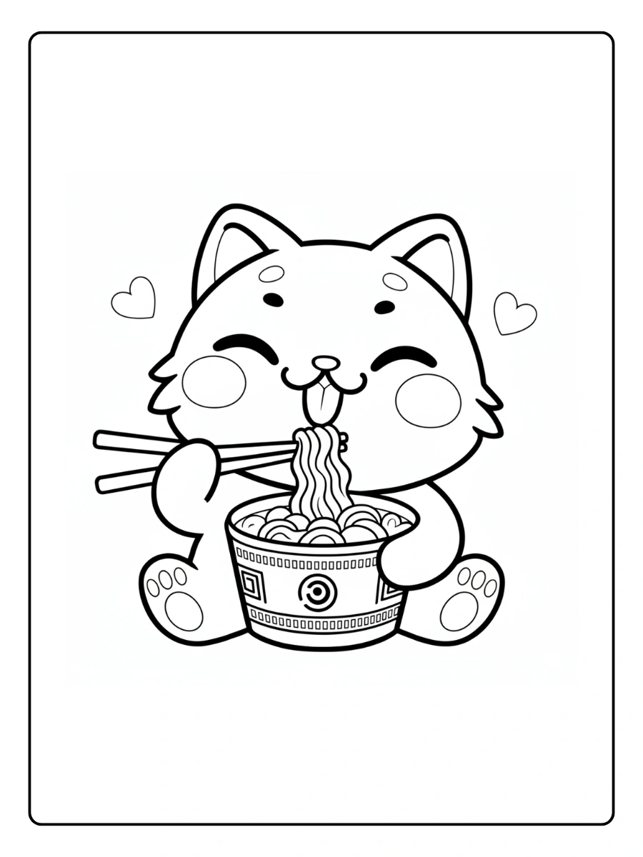 kawaii Ausmalbild Katzen (4)