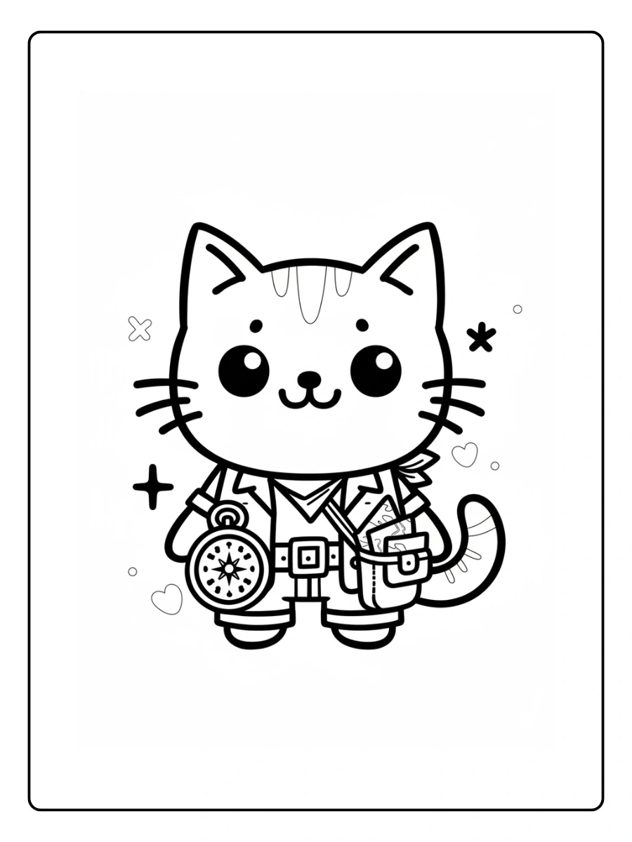 kawaii Ausmalbild Katzen (5)