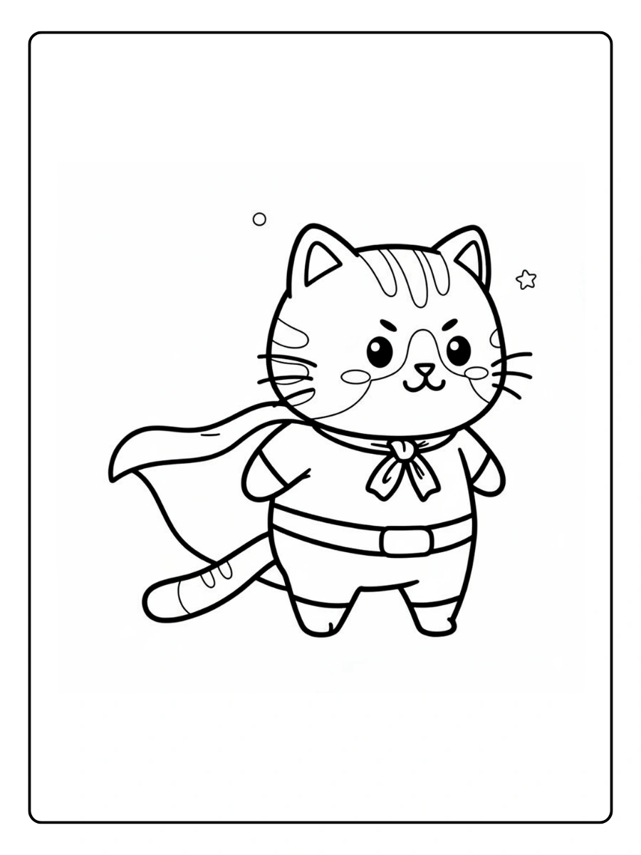 kawaii Ausmalbild Katzen (6)