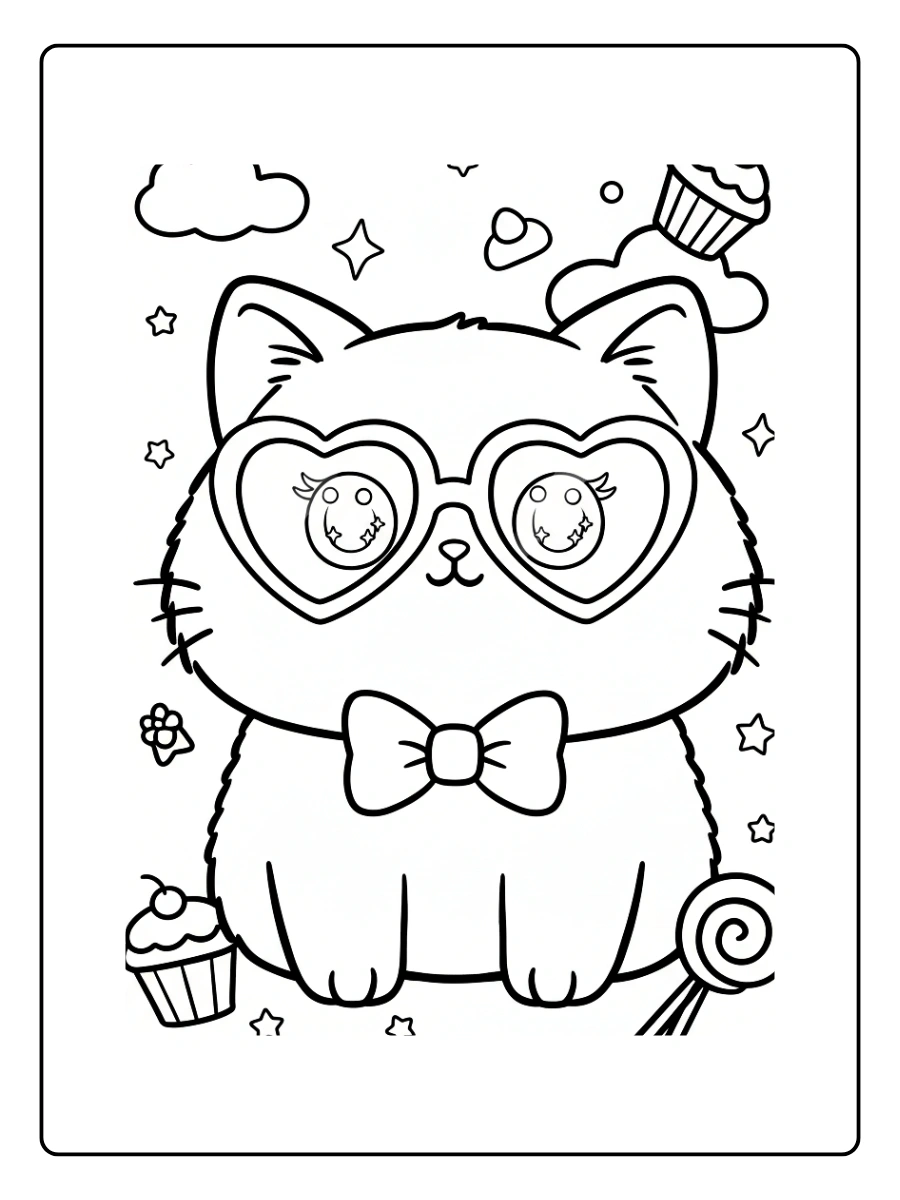 kawaii Ausmalbild Katzen (7)